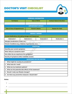 doctor’s-visit-checklist-template