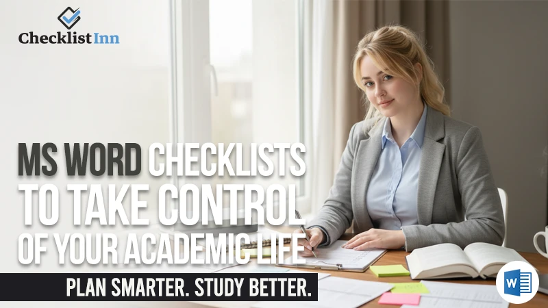 Student organizing studies with academic planning and tracking templates