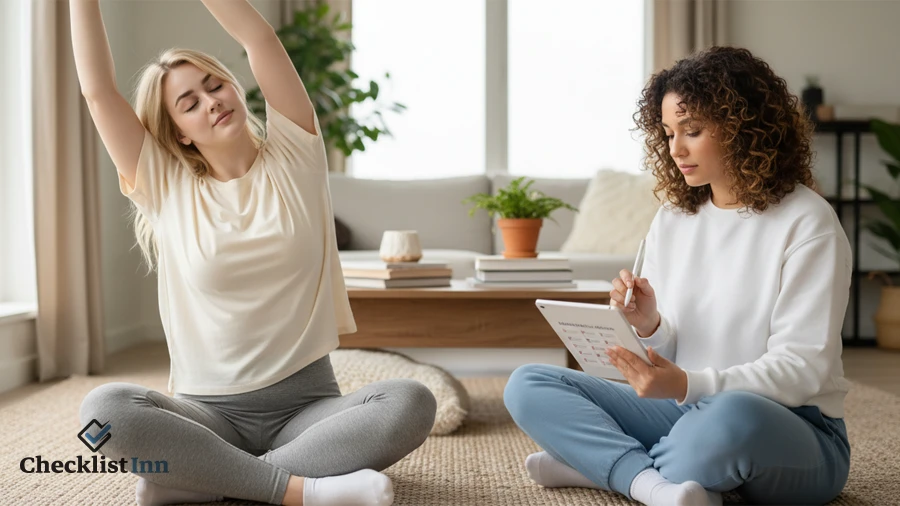 everyday self care habits using a checklist at home